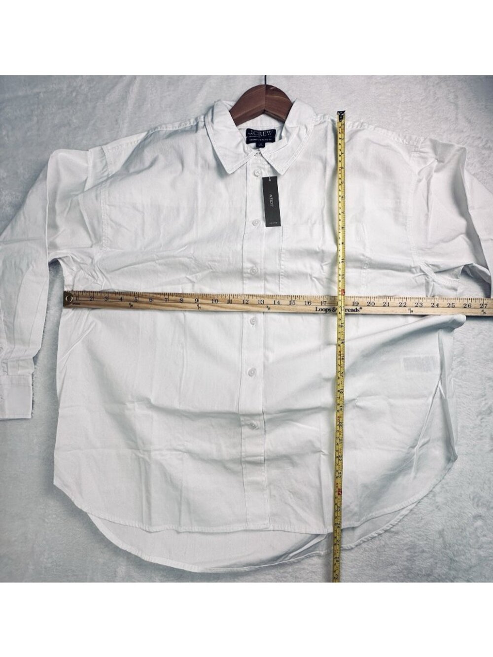 J.Crew Petite Étienne oversized shirt in lightweight Oxford White PL Button Up - Picture 13 of 16